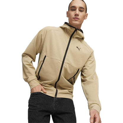 Tan - Side - Puma Mens Technical Track Jacket