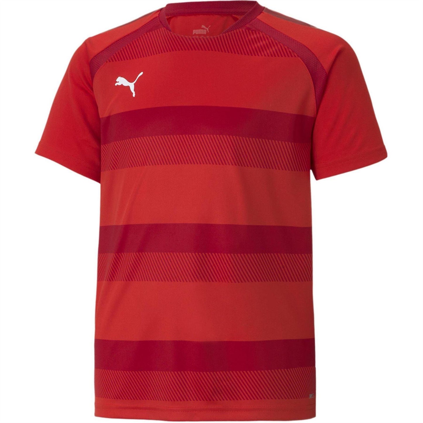 Chili Pepper Red-White - Front - Puma Childrens-Kids TeamVision T-Shirt