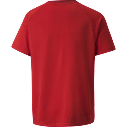 Chili Pepper Red-White - Back - Puma Childrens-Kids TeamVision T-Shirt