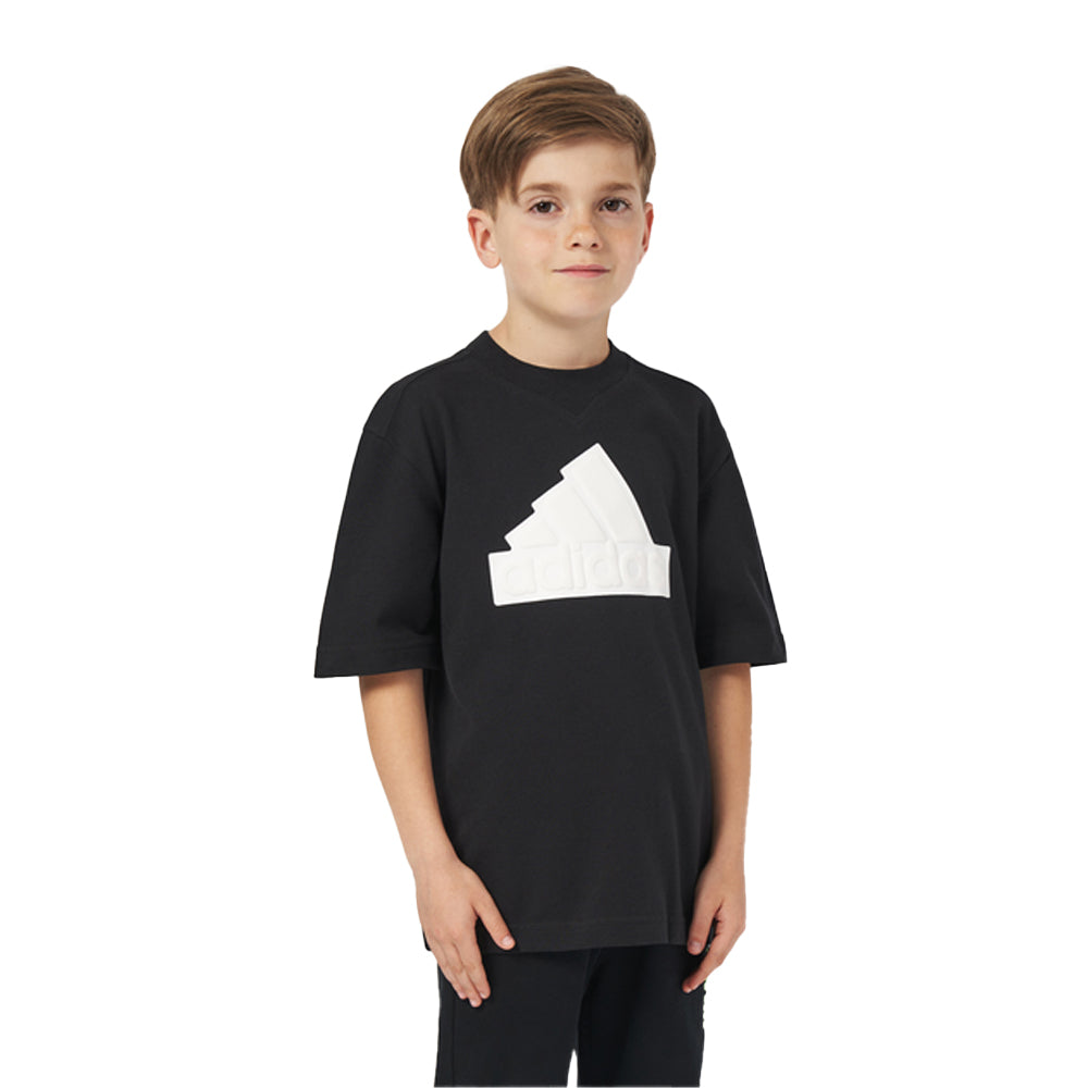 Black - Lifestyle - Adidas Childrens-Kids Future Icons Logo T-Shirt