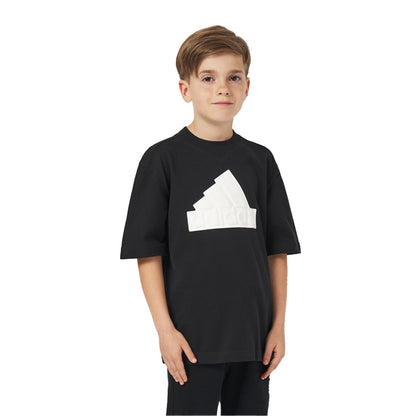 Black - Lifestyle - Adidas Childrens-Kids Future Icons Logo T-Shirt
