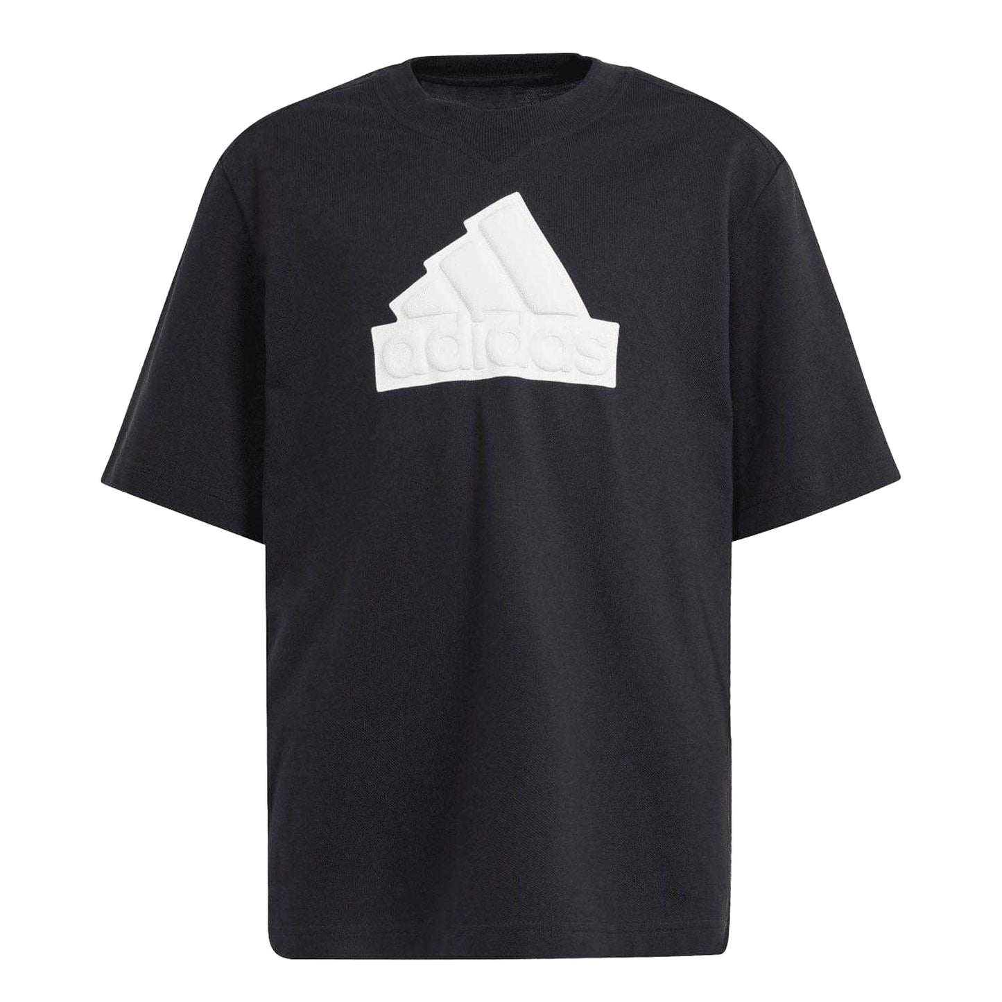 Black - Front - Adidas Childrens-Kids Future Icons Logo T-Shirt