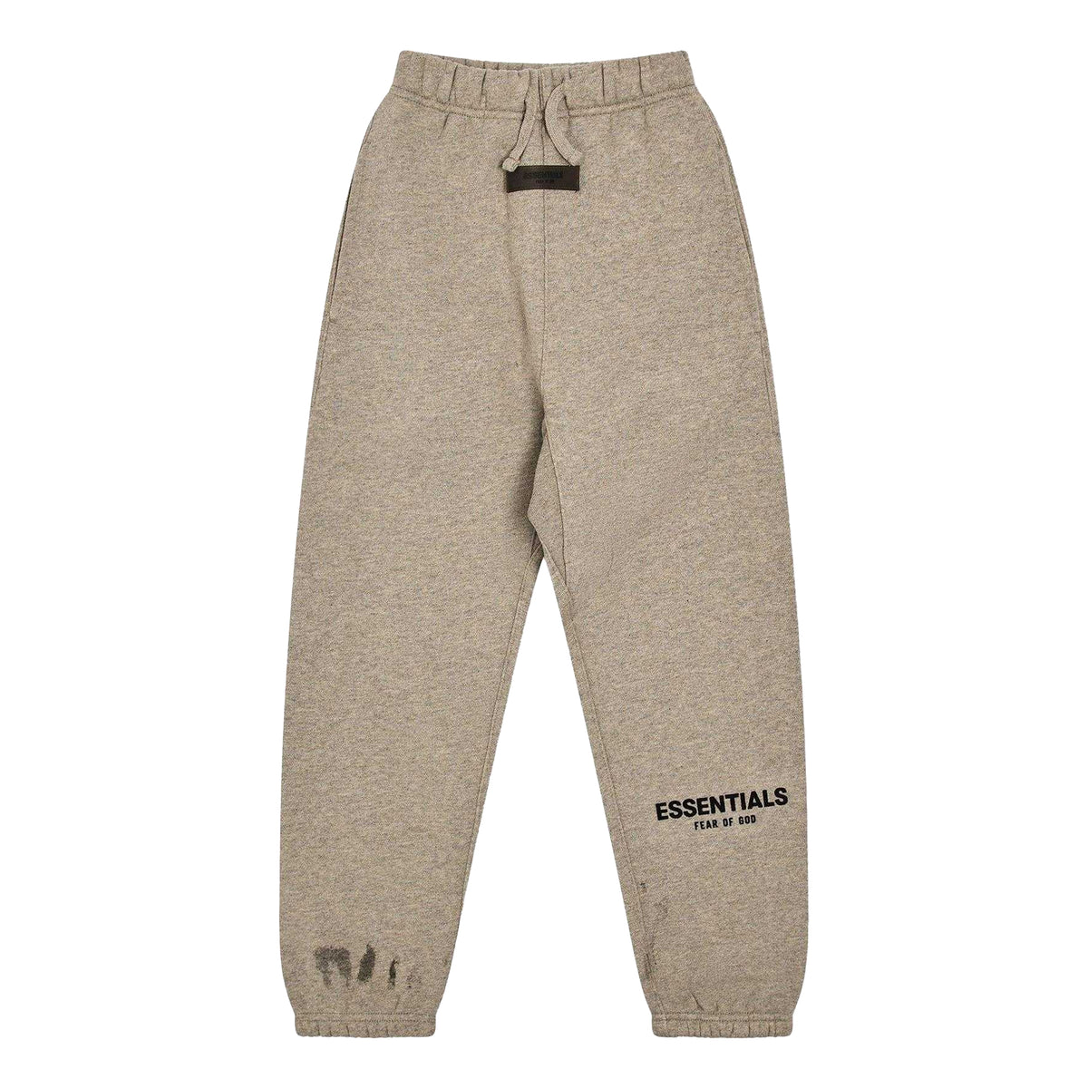 Oatmeal Grey - Front - Fear Of God Essentials Childrens-Kids Fleece Tapered Jogging Bottoms