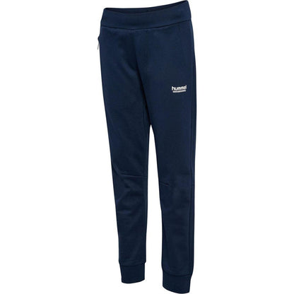 Dress Blues - Side - Hummel Childrens-Kids Adjustable Waist Jogging Bottoms