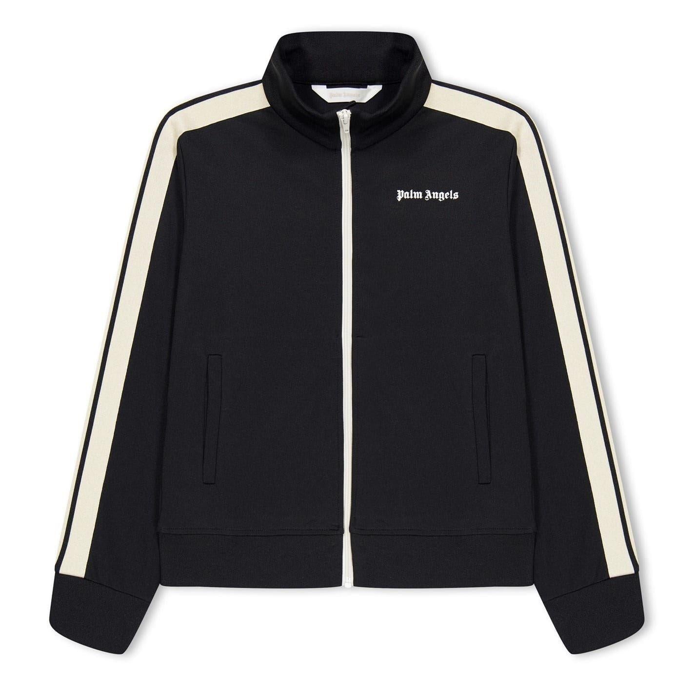 Black - Front - Palm Angels Childrens-Kids Track Jacket