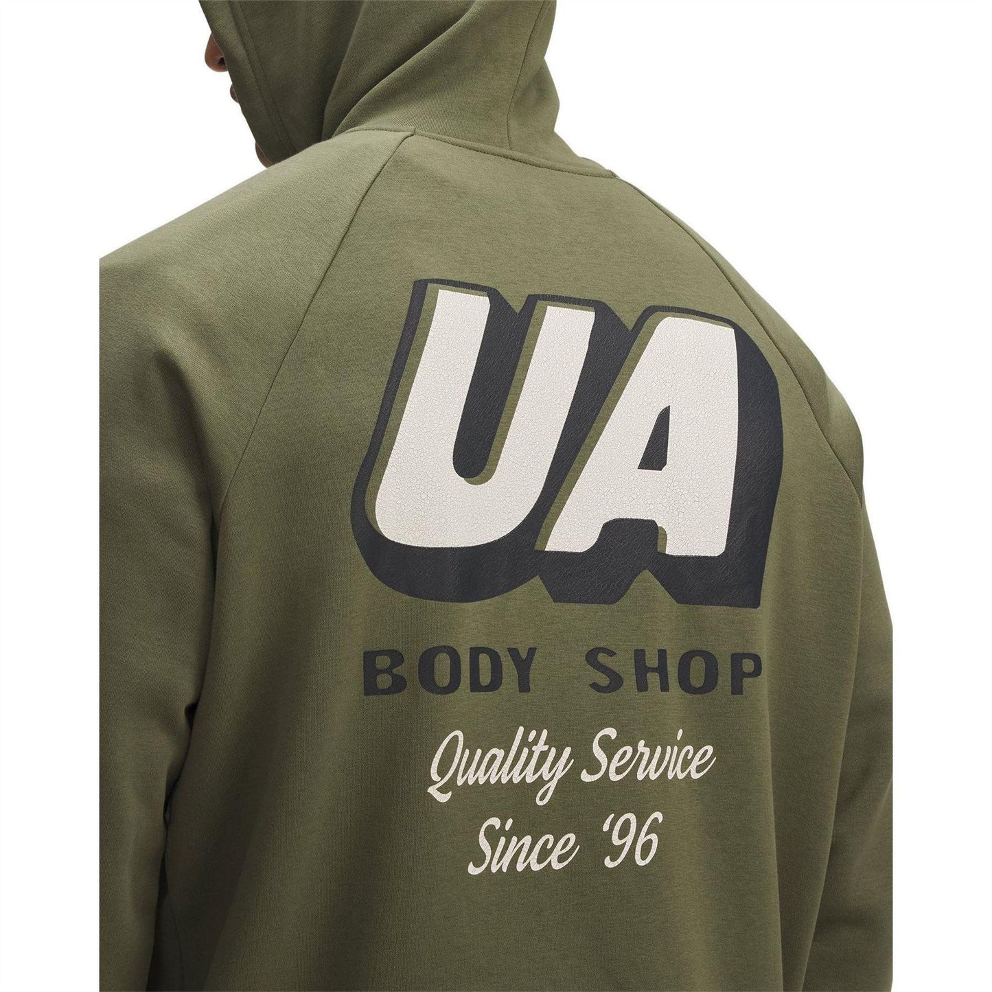Green - Side - Under Armour Mens Rival Fleece Hoodie
