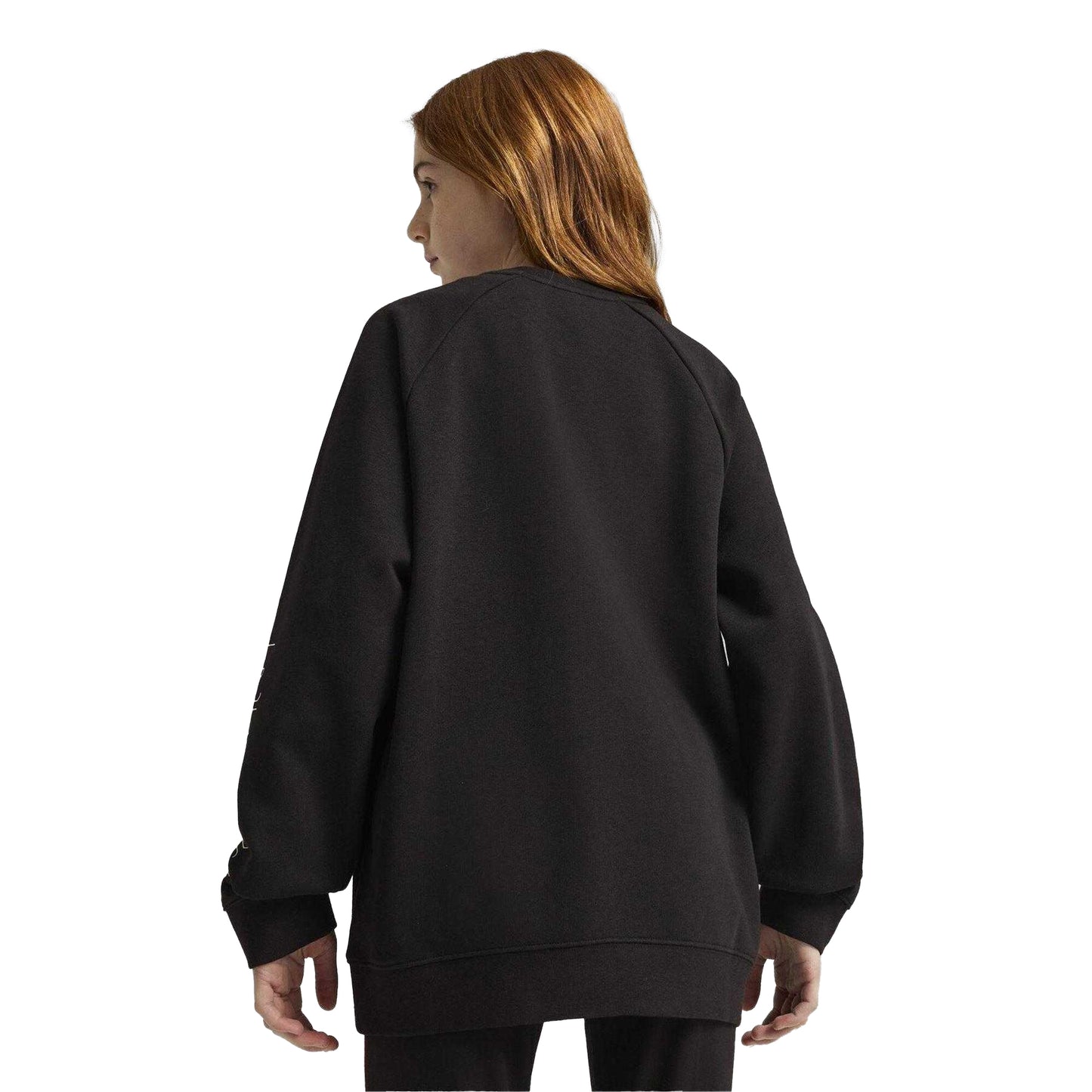 Puma Black - Lifestyle - Puma Childrens-Kids Sportstyle Relaxed Fit Raglan Long-Sleeved Sweatshirt