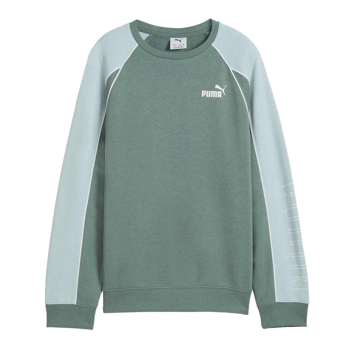 Green-Moon - Front - Puma Childrens-Kids Sportstyle Relaxed Fit Raglan Long-Sleeved Sweatshirt