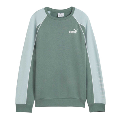 Green-Moon - Front - Puma Childrens-Kids Sportstyle Relaxed Fit Raglan Long-Sleeved Sweatshirt