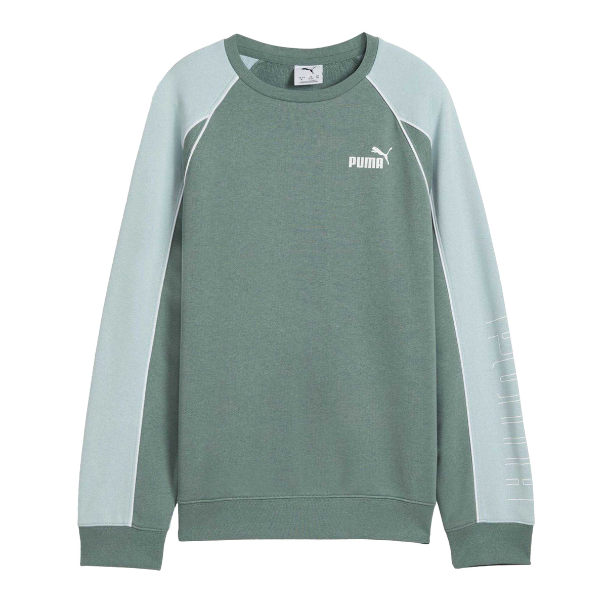 Green-Moon - Front - Puma Childrens-Kids Sportstyle Relaxed Fit Raglan Long-Sleeved Sweatshirt