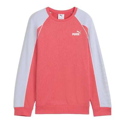 Peach - Front - Puma Childrens-Kids Sportstyle Relaxed Fit Raglan Long-Sleeved Sweatshirt