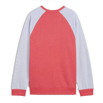 Peach - Back - Puma Childrens-Kids Sportstyle Relaxed Fit Raglan Long-Sleeved Sweatshirt