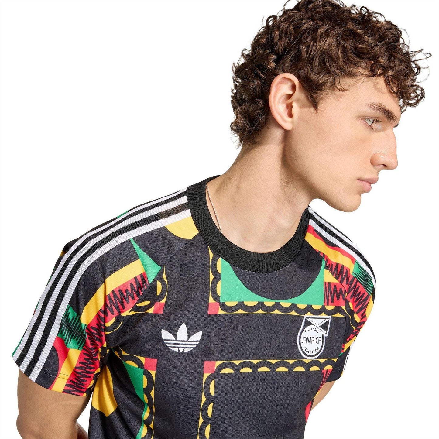Black-Green - Side - Adidas Mens Bob Marley Originals Jamaica T-Shirt