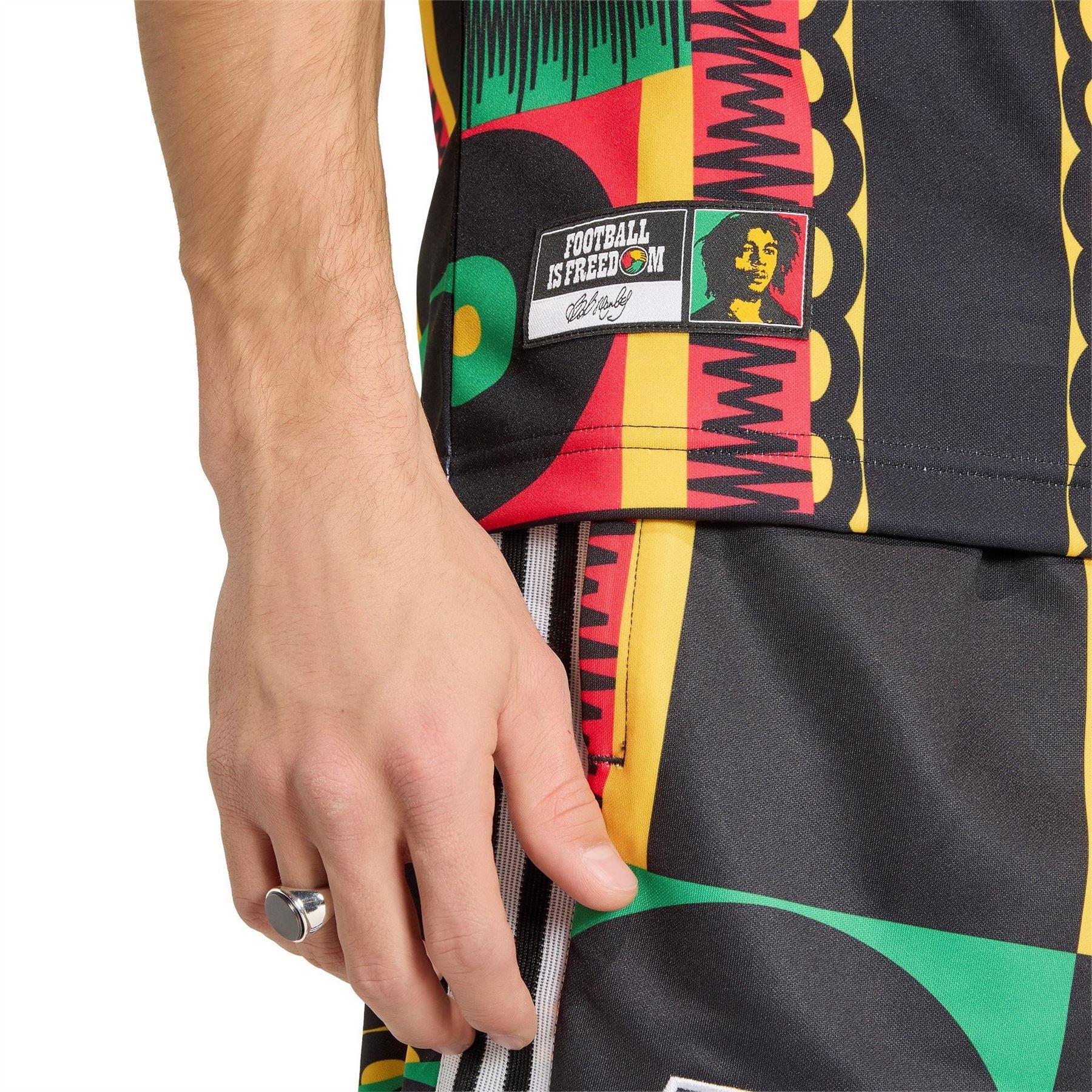 Black-Green - Lifestyle - Adidas Mens Bob Marley Originals Jamaica T-Shirt