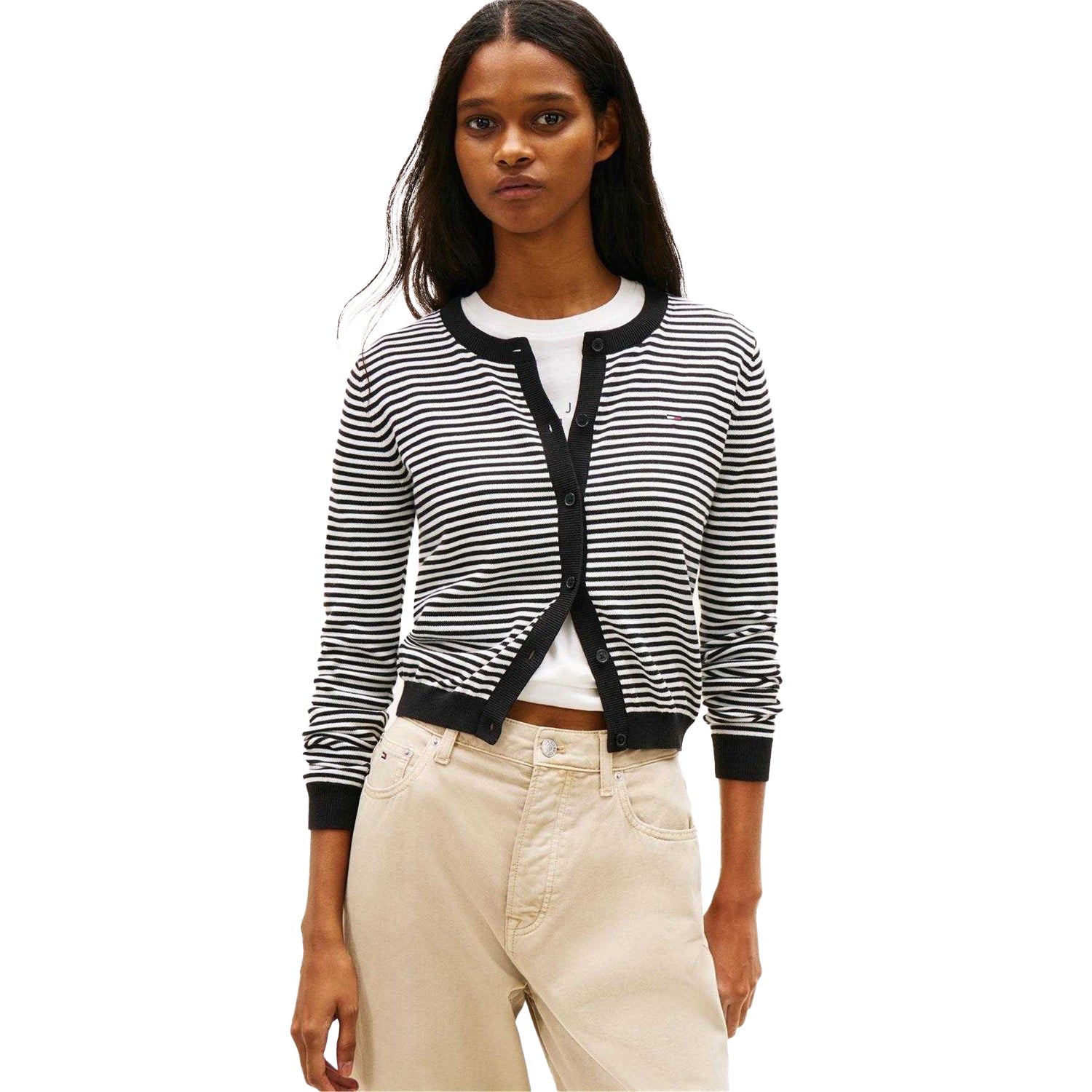 Black - Lifestyle - Tommy Jeans Womens-Ladies Jeans Cardigan