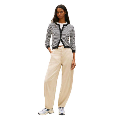 Black - Pack Shot - Tommy Jeans Womens-Ladies Jeans Cardigan