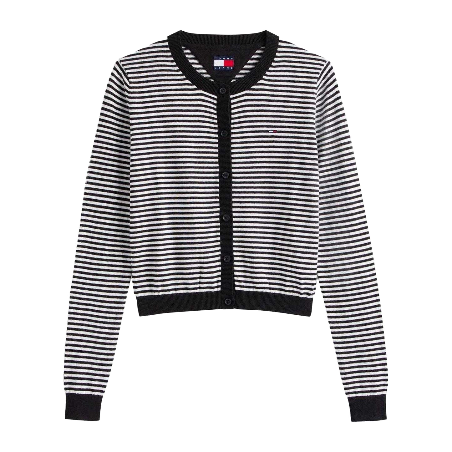 Black - Front - Tommy Jeans Womens-Ladies Jeans Cardigan