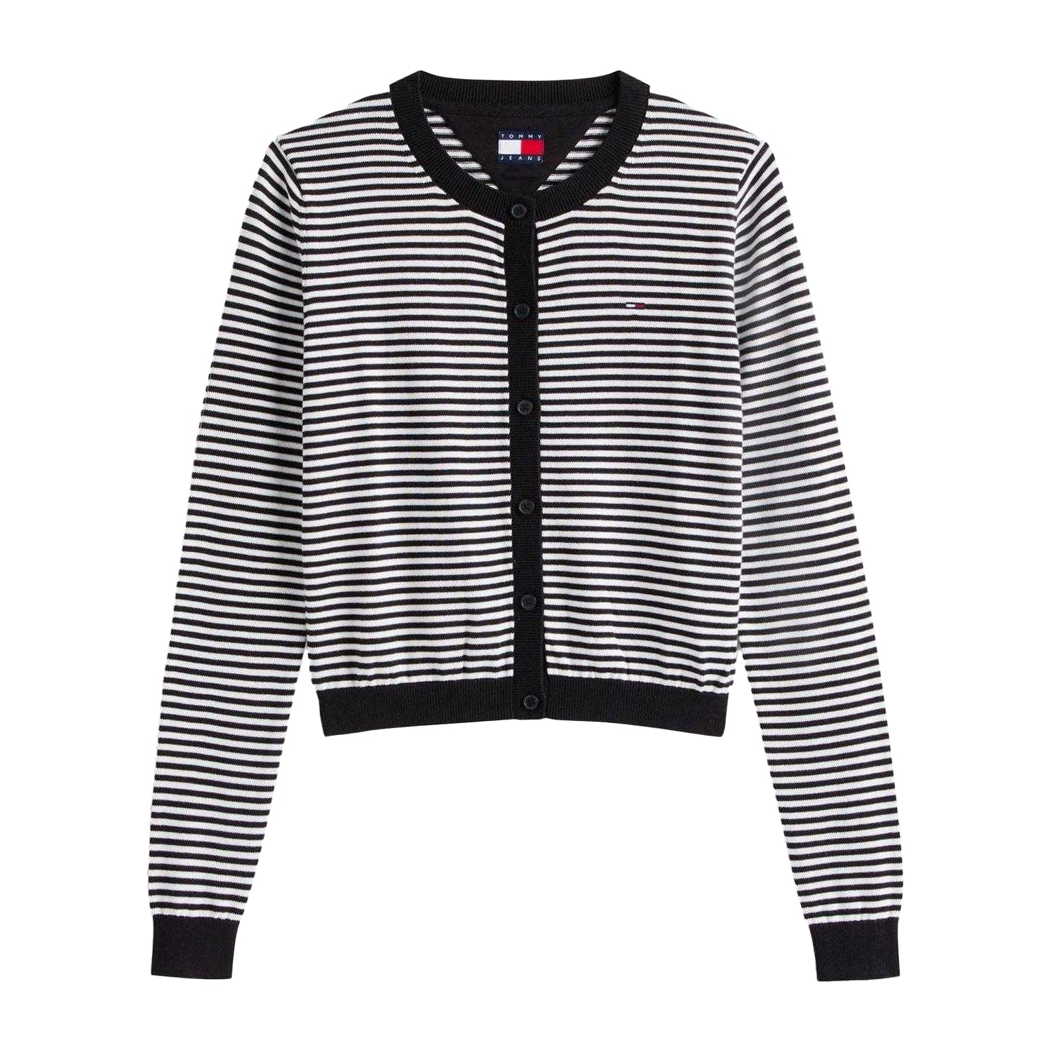 Black - Front - Tommy Jeans Womens-Ladies Jeans Cardigan
