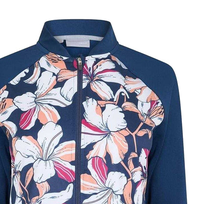 Multicoloured - Side - Head Womens-Ladies Floral Raglan Track Jacket