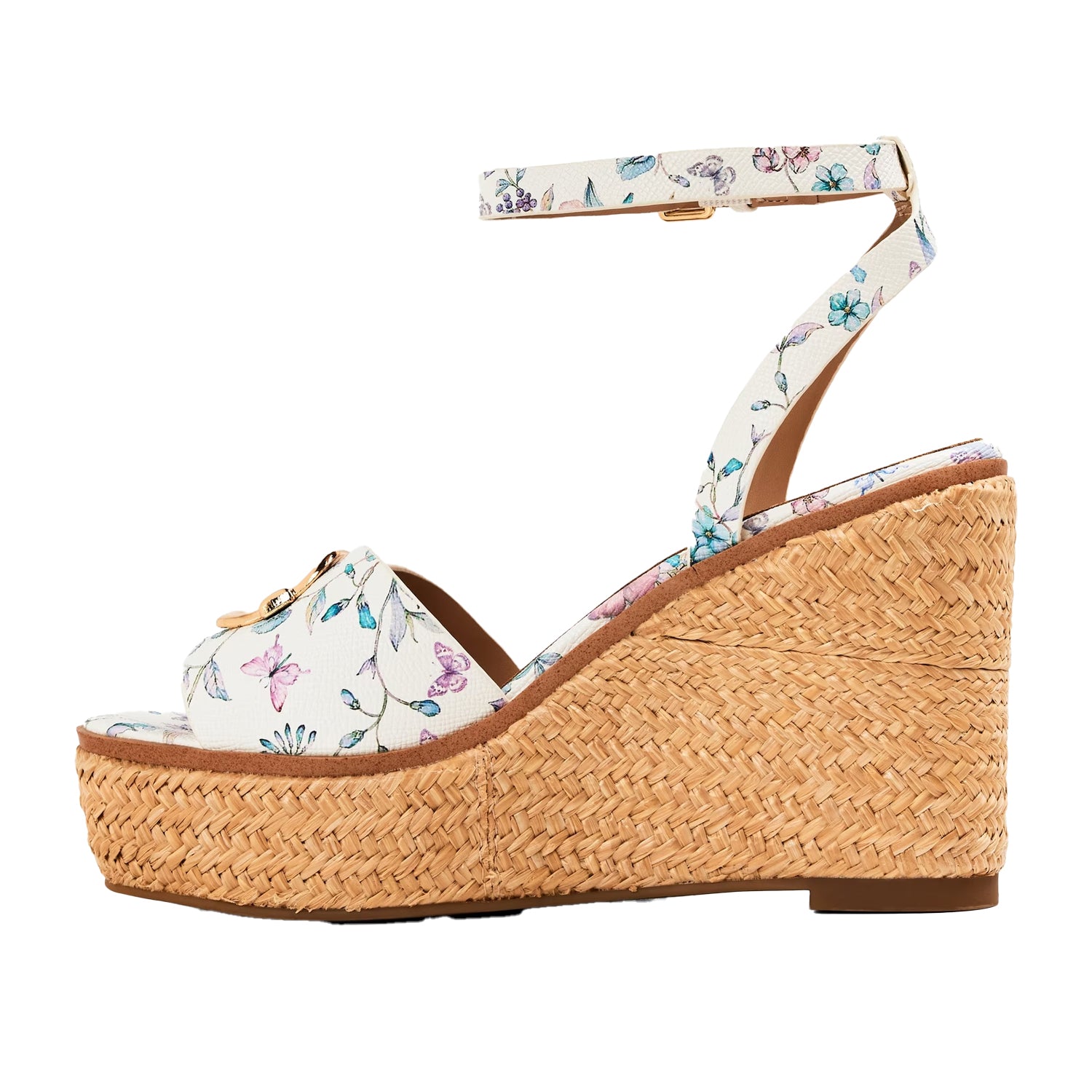 Multicoloured - Back - Aldo Womens-Ladies Carrabriria Floral Wedge Sandals