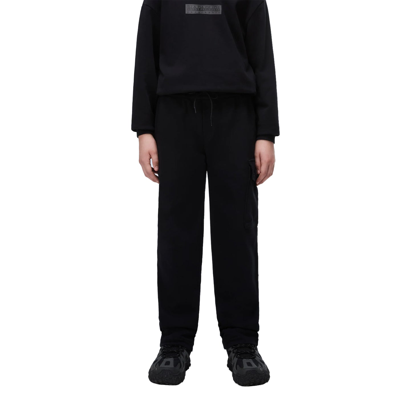 Black - Side - Napapijri Childrens-Kids Cargo Jogging Bottoms
