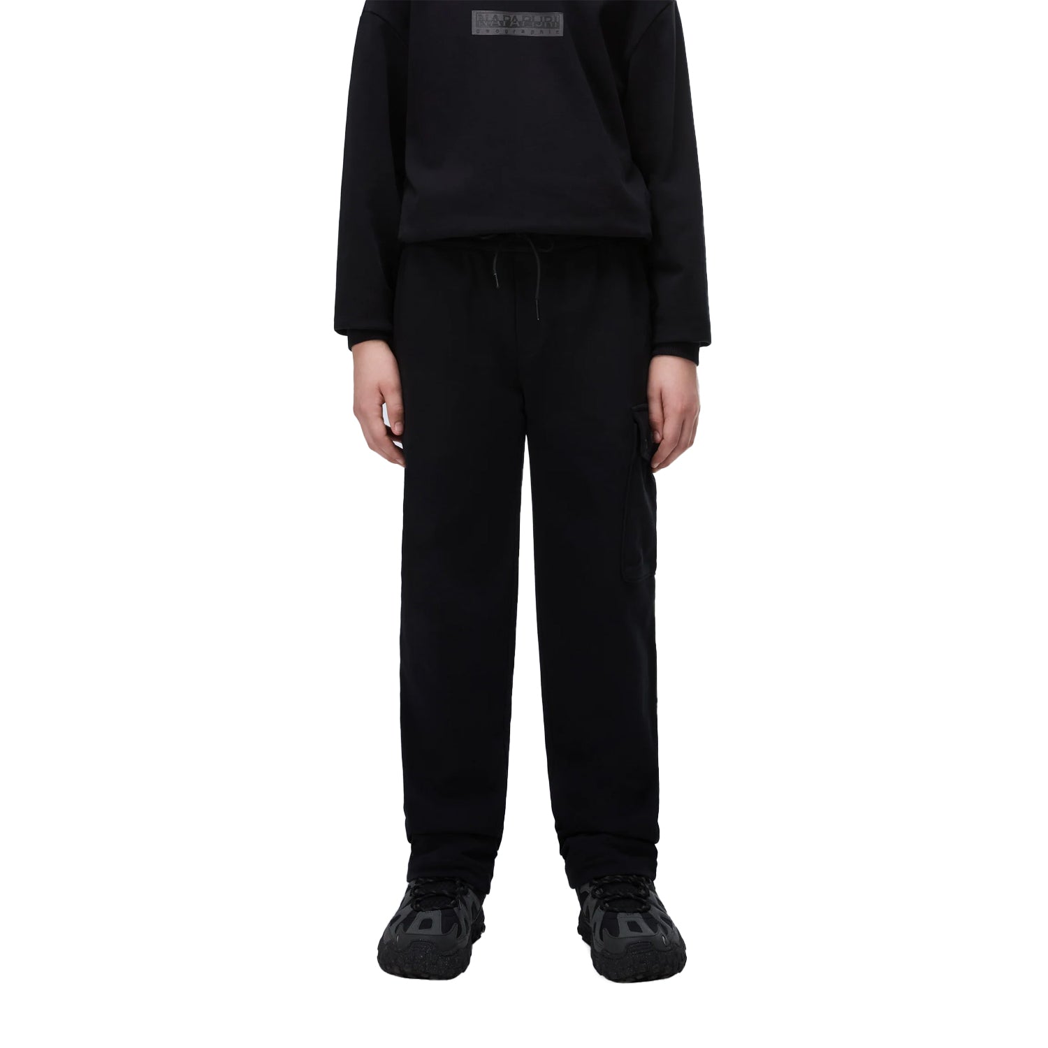 Black - Side - Napapijri Childrens-Kids Cargo Jogging Bottoms