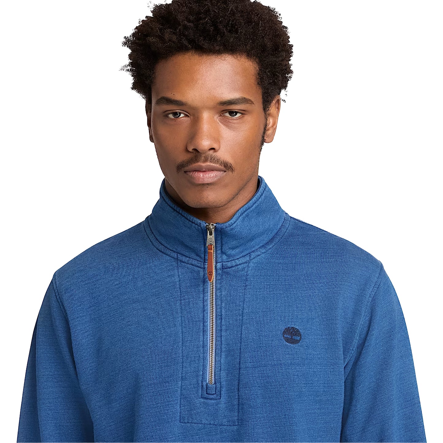 Mid Indigo - Side - Timberland Mens Indi Quarter Zip Sweatshirt