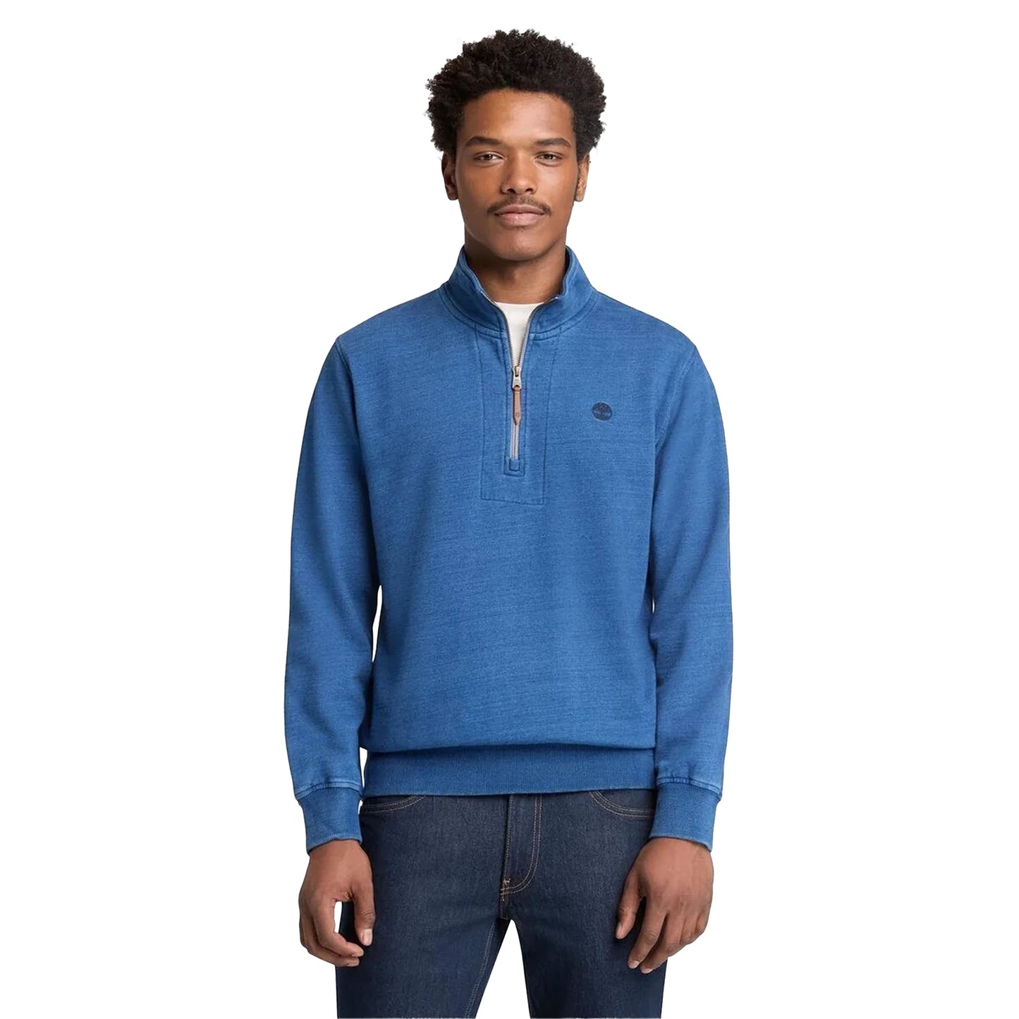 Mid Indigo - Lifestyle - Timberland Mens Indi Quarter Zip Sweatshirt