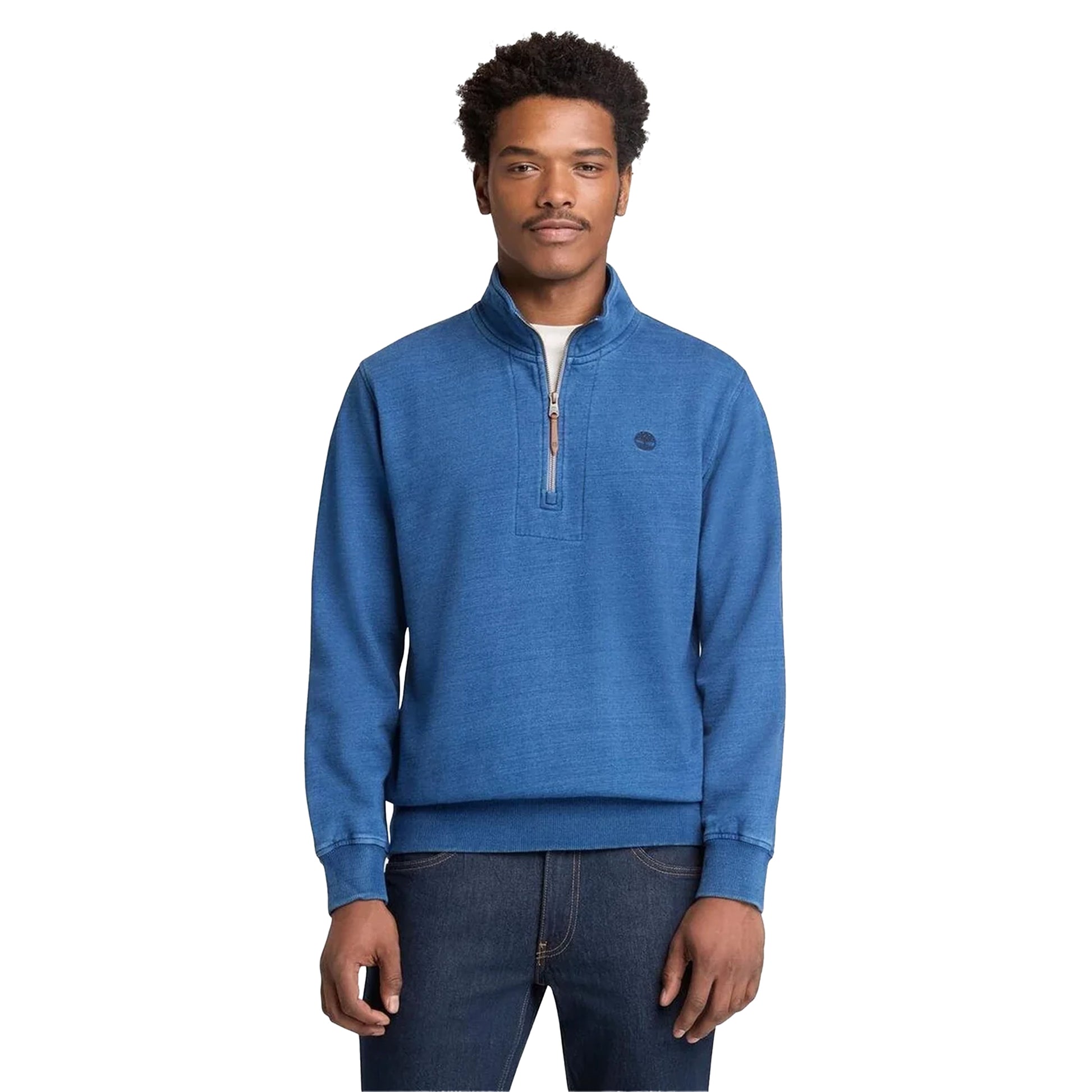 Mid Indigo - Lifestyle - Timberland Mens Indi Quarter Zip Sweatshirt
