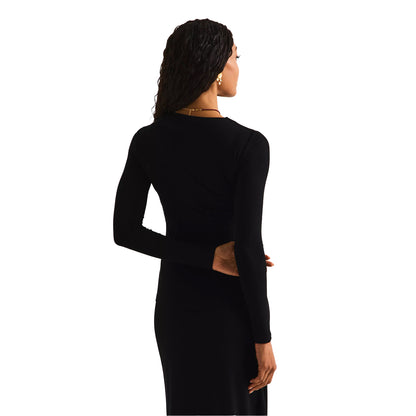 Black - Lifestyle - Never Fully Dressed Womens-Ladies Doris Lightweight Long-Sleeved Cardigan