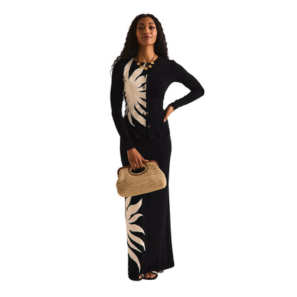 Black - Pack Shot - Never Fully Dressed Womens-Ladies Doris Lightweight Long-Sleeved Cardigan