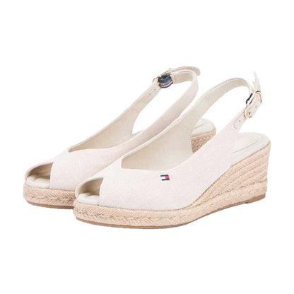 Beige - Lifestyle - Tommy Hilfiger Womens-Ladies Espadrille Wedge Sandals