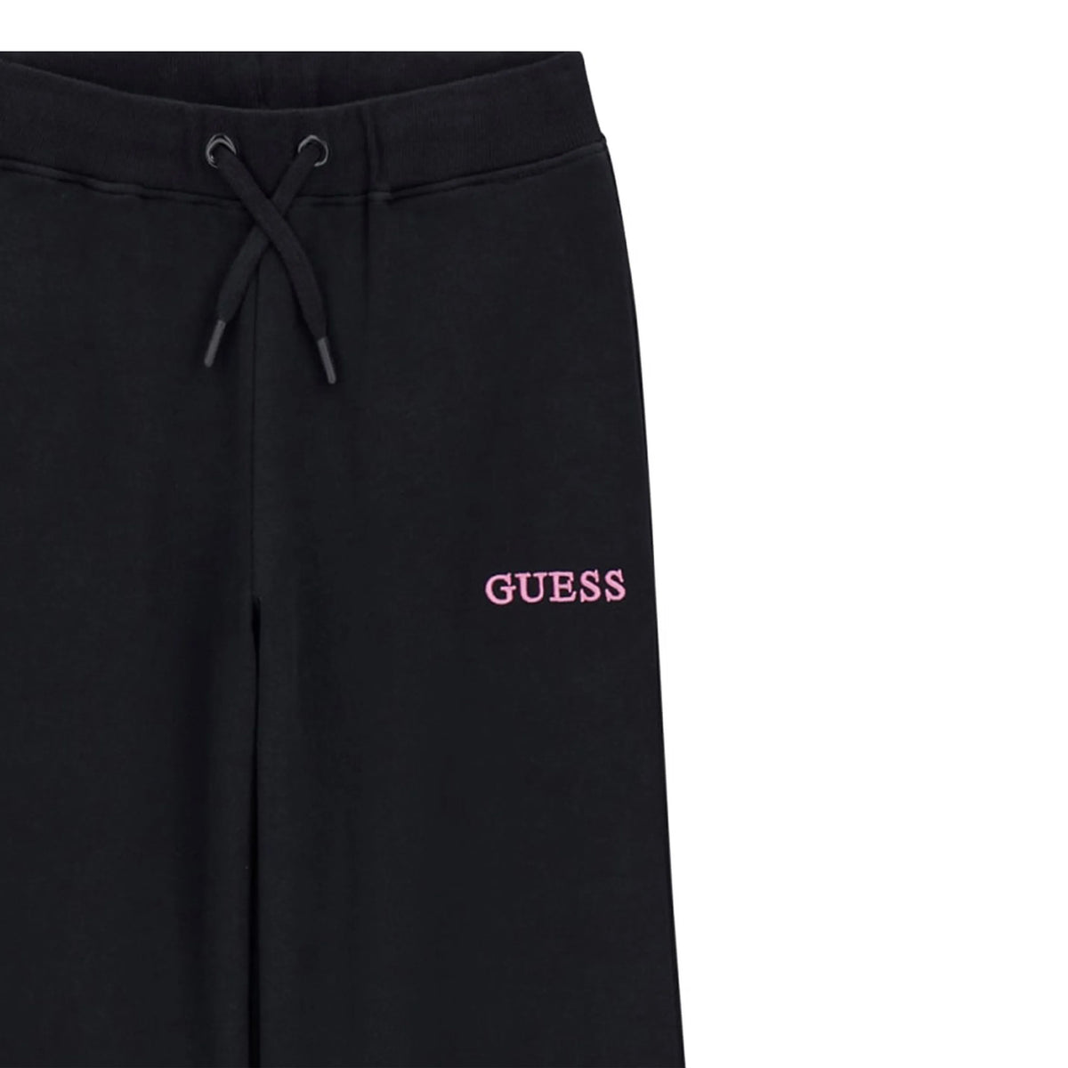 Jet Black - Side - Guess Girls Wide Leg Jogging Bottoms