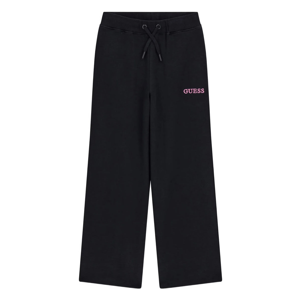 Jet Black - Front - Guess Girls Wide Leg Jogging Bottoms
