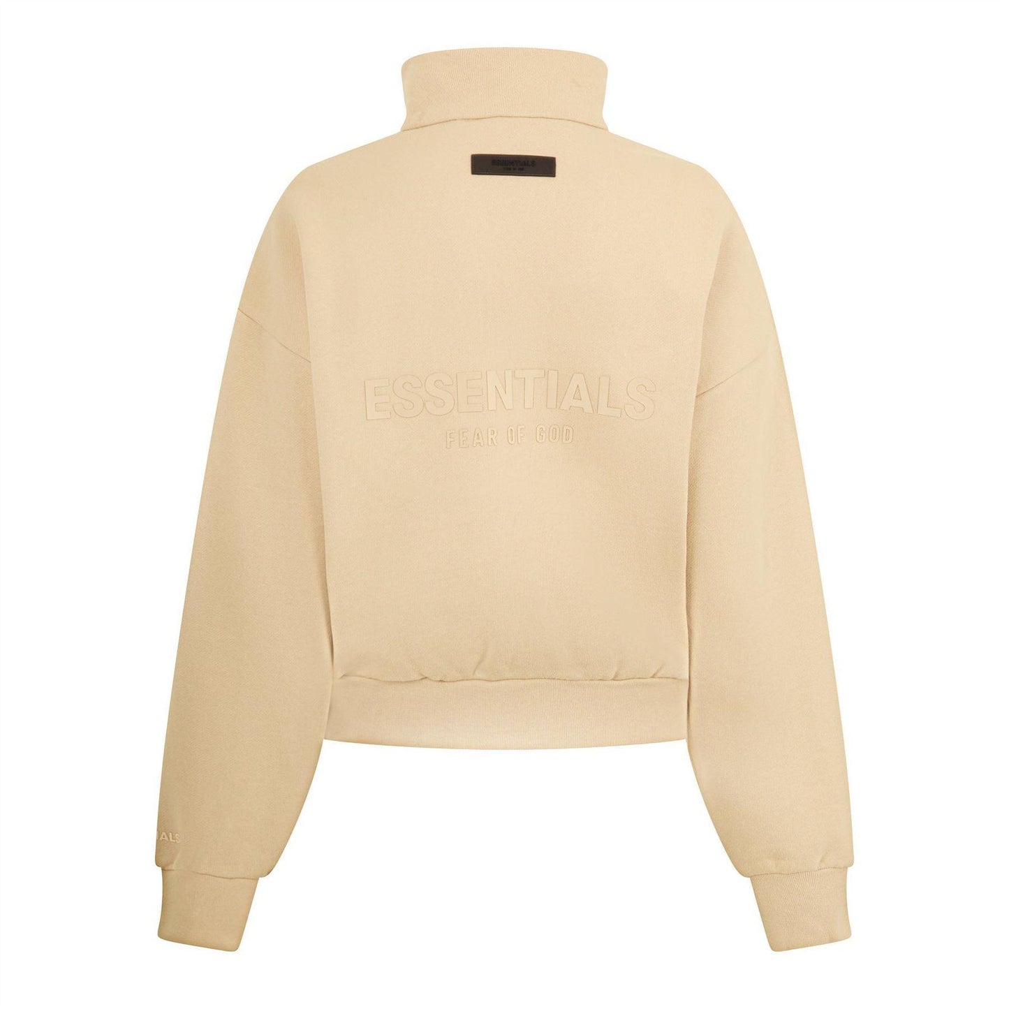 Sand - Back - Fear Of God Essentials Womens-Ladies Full Zip Fleece Jacket