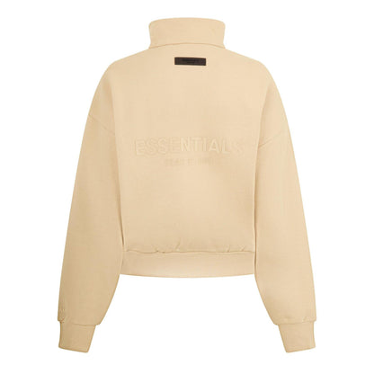Sand - Back - Fear Of God Essentials Womens-Ladies Full Zip Fleece Jacket