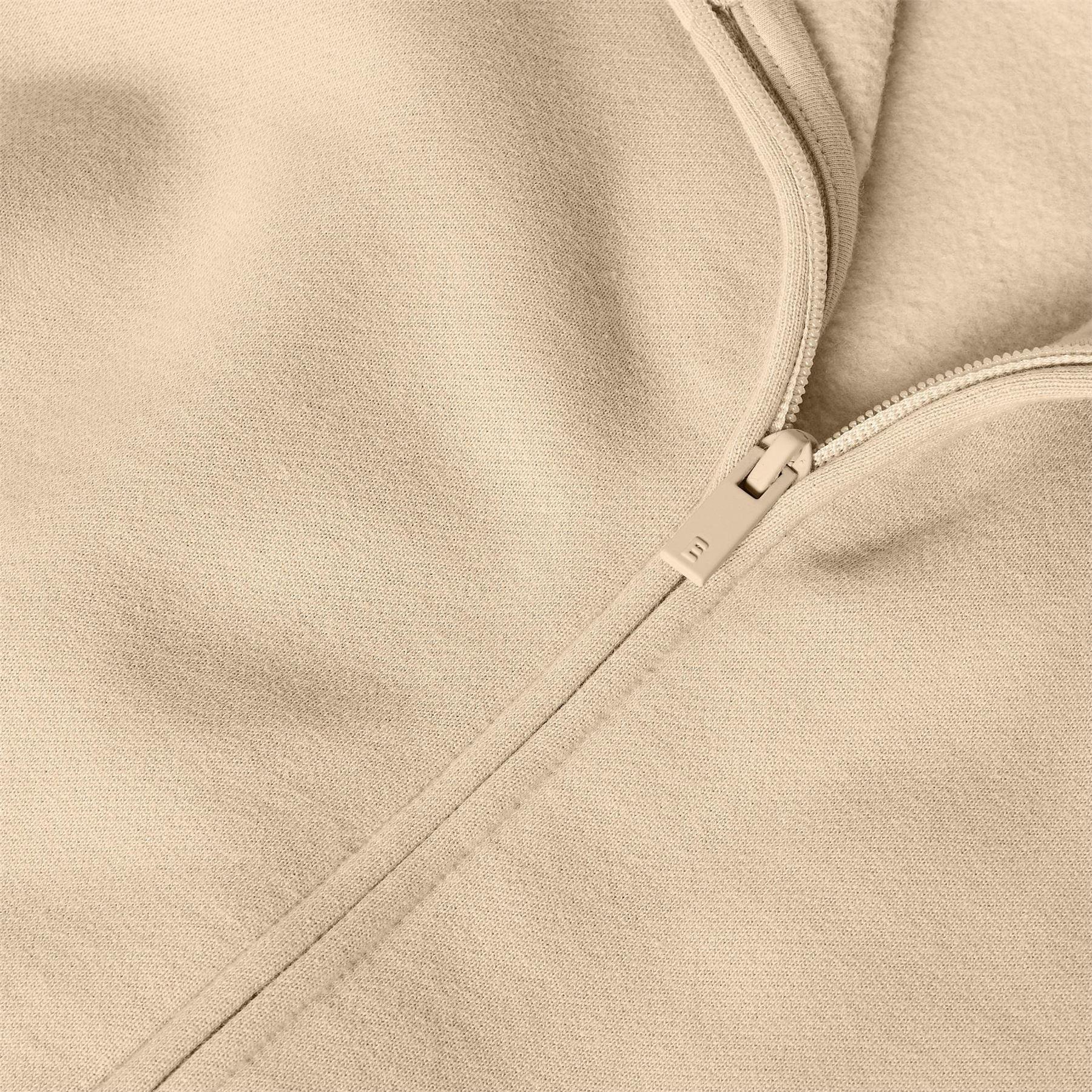 Sand - Side - Fear Of God Essentials Womens-Ladies Full Zip Fleece Jacket