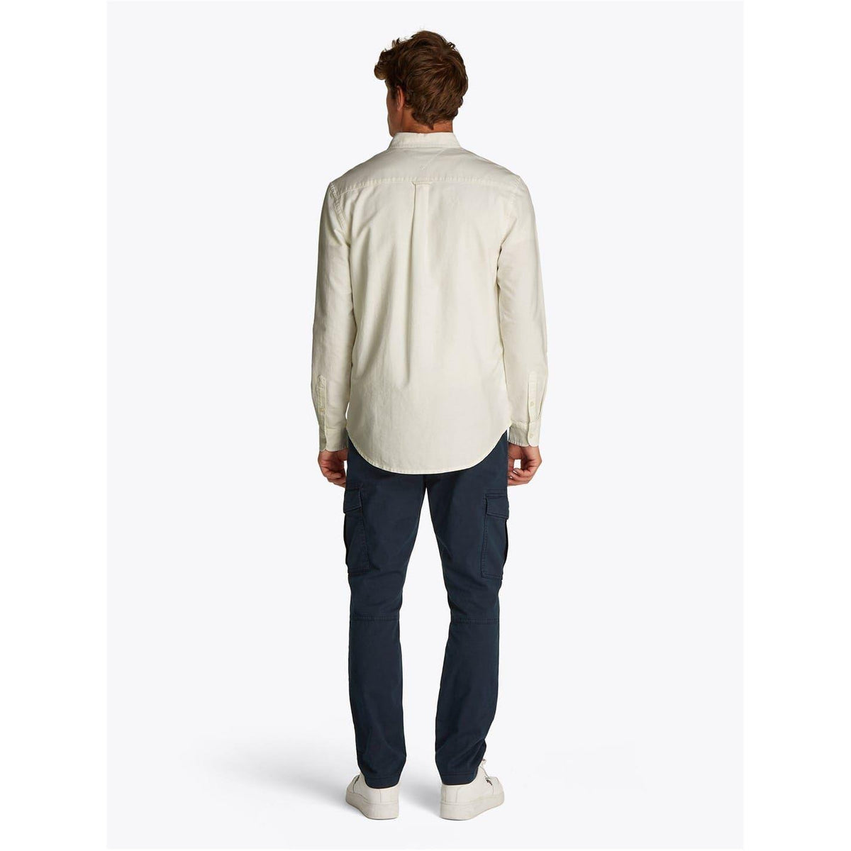 Ecru - Lifestyle - Tommy Jeans Mens Oxford Button-Down Regular Shirt