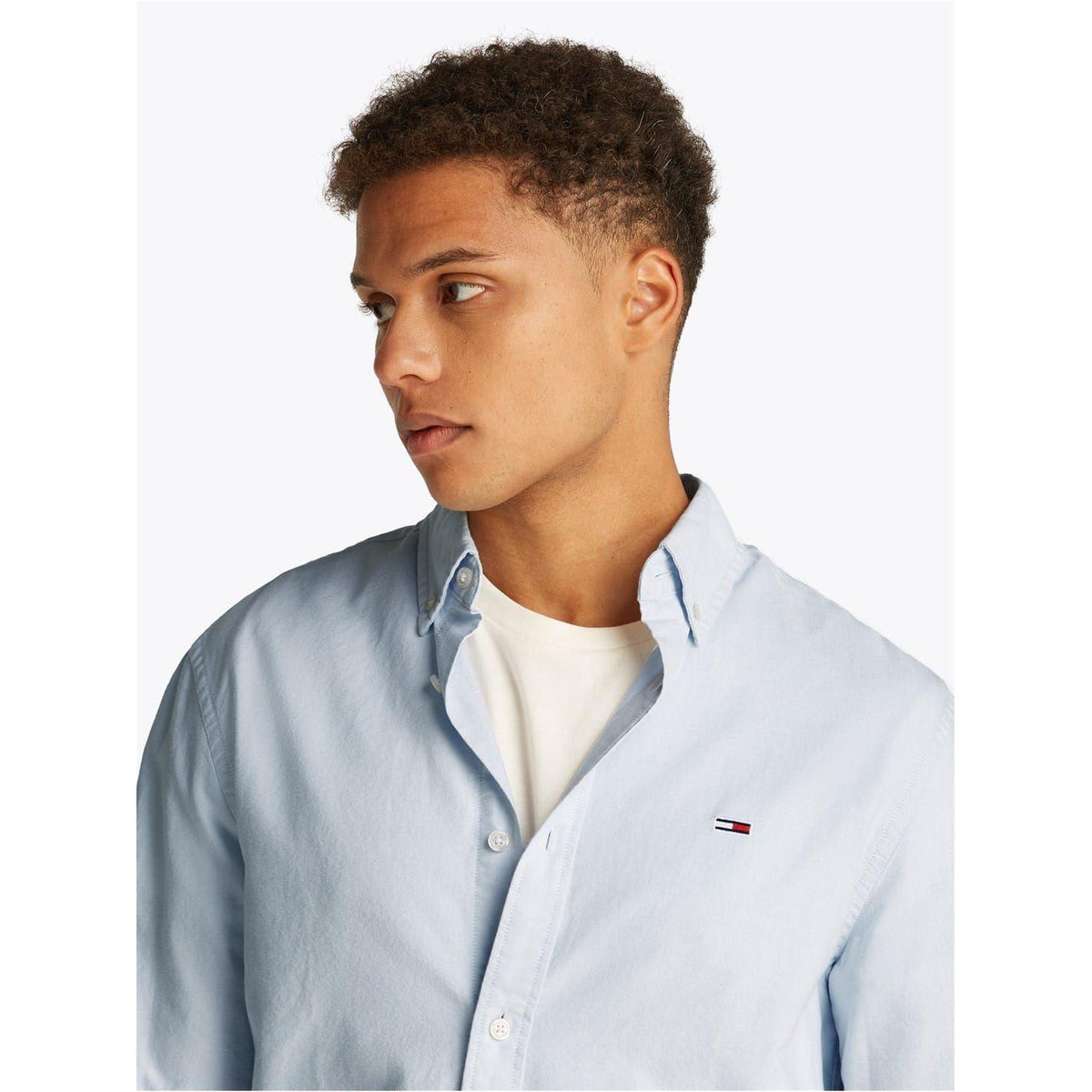 Sweet Blue - Pack Shot - Tommy Jeans Mens Oxford Button-Down Regular Shirt