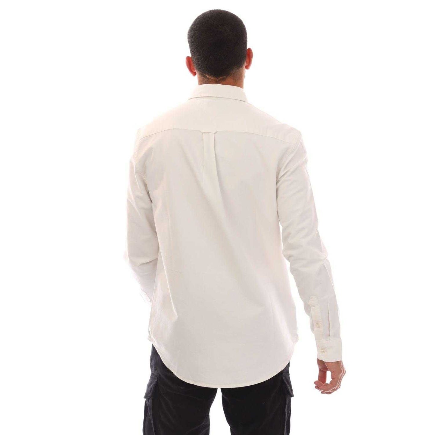White - Back - Tommy Jeans Mens Oxford Button-Down Regular Shirt