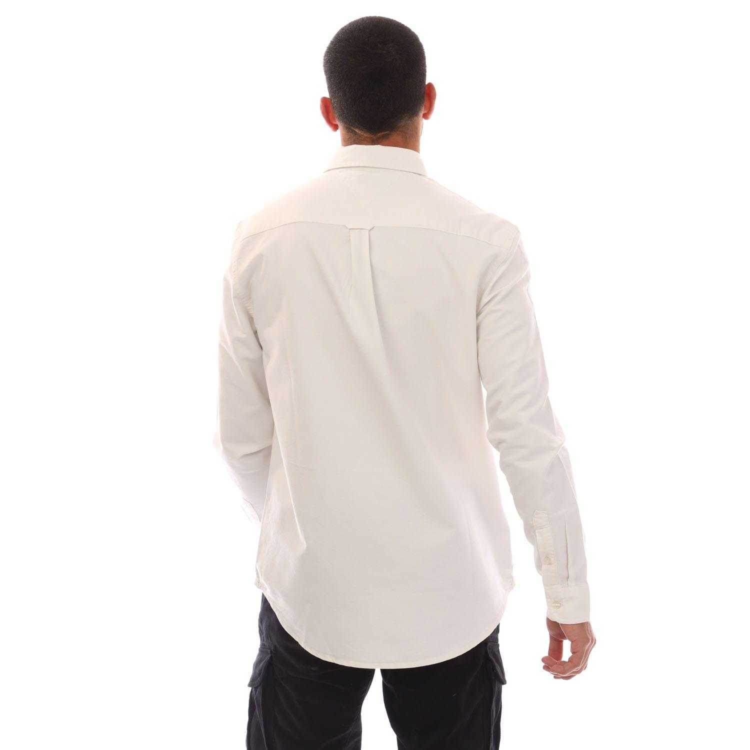 White - Back - Tommy Jeans Mens Oxford Button-Down Regular Shirt