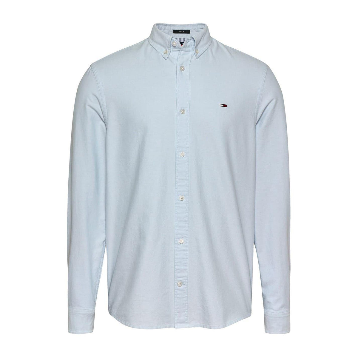 Sweet Blue - Front - Tommy Jeans Mens Oxford Button-Down Regular Shirt