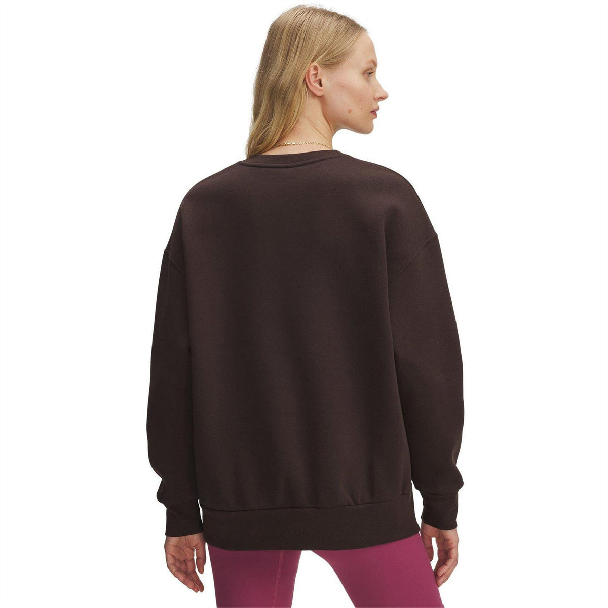 Brown - Back - Under Armour Womens-Ladies Icon Oversized Sweatshirt