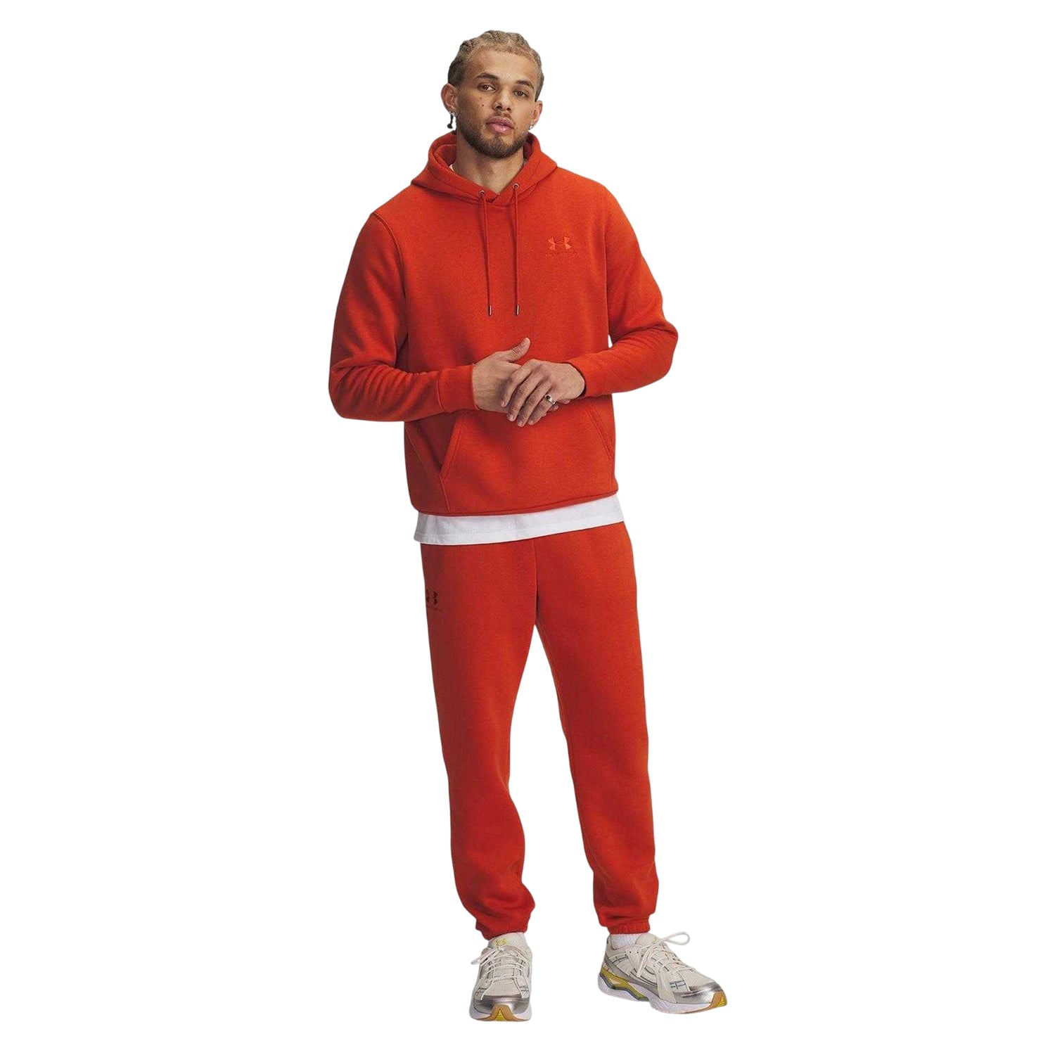 Orange - Side - Under Armour Mens Icon Joggers