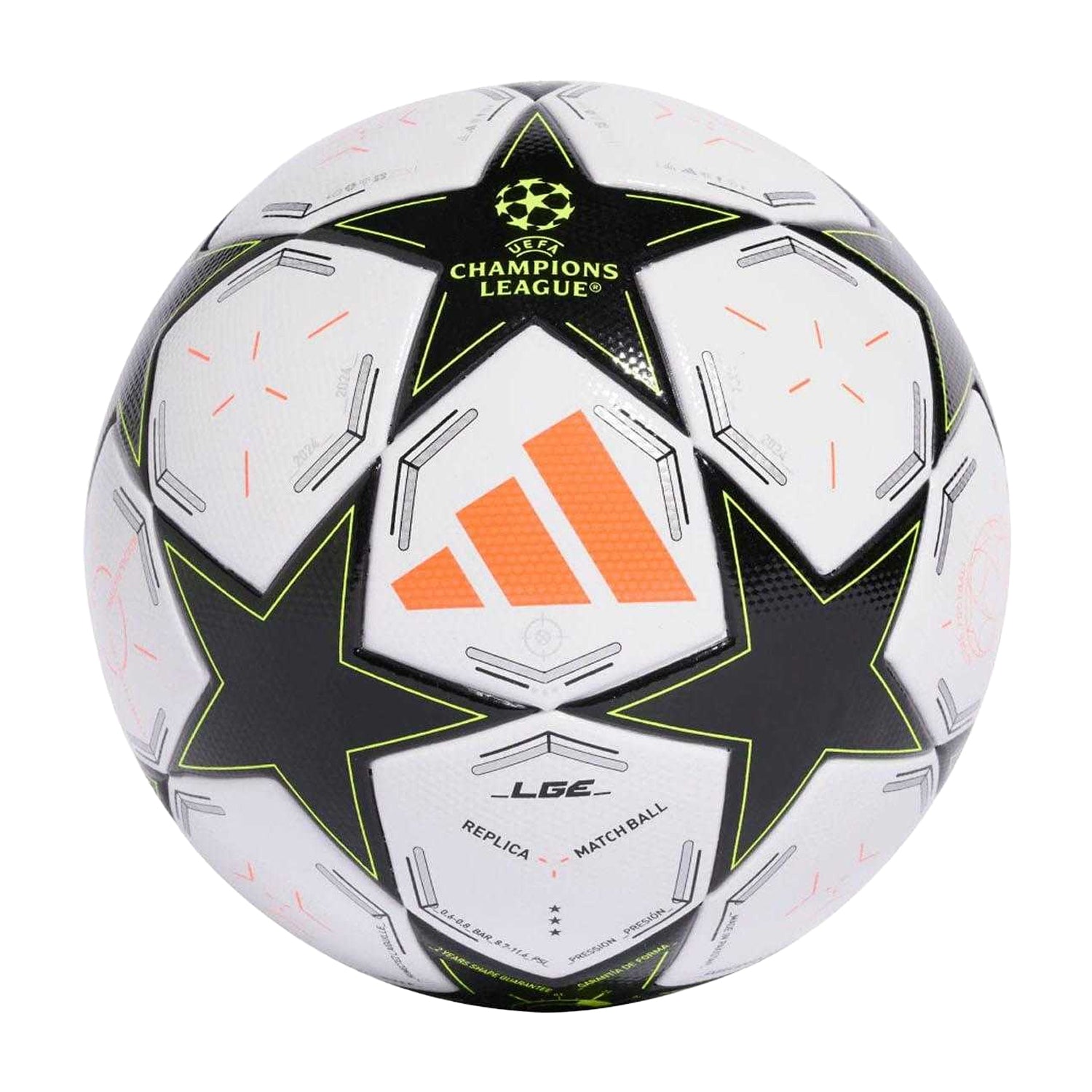 White-Black-Orange - Front - Adidas UCL League 24-25 League Phase Football