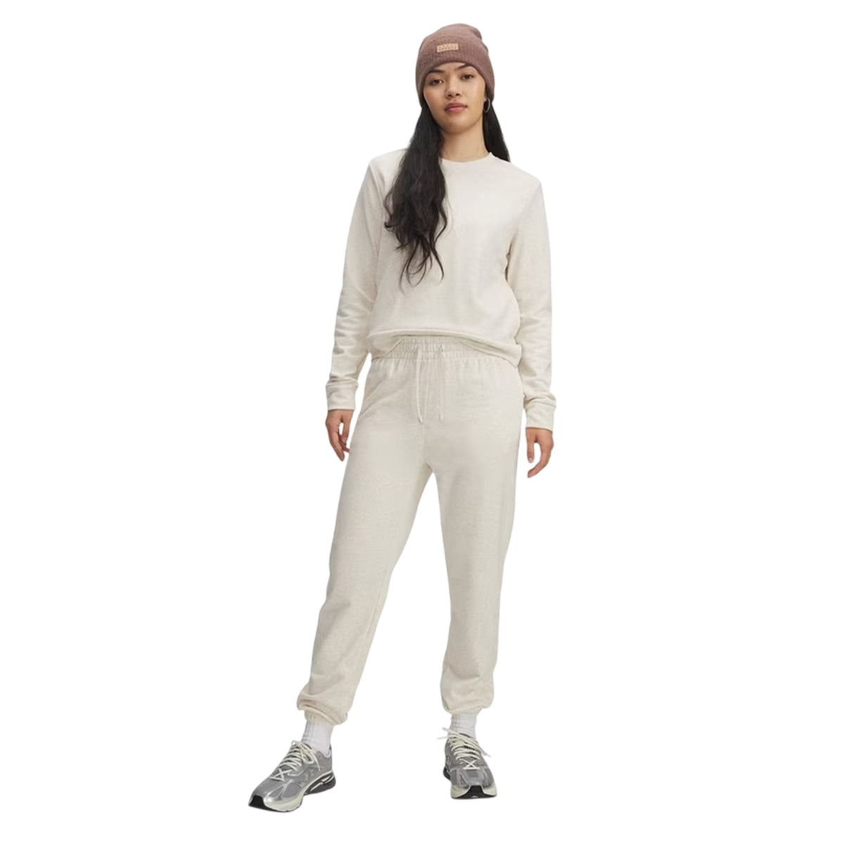 Brown - Side - Under Armour Womens-Ladies Rival Terrycloth Joggers