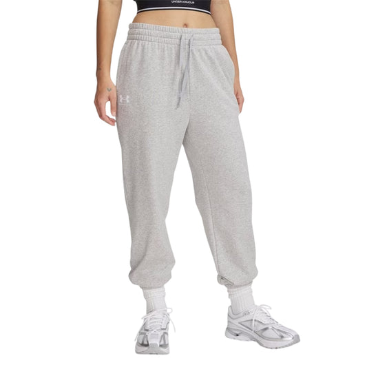 Frost Gray - Front - Under Armour Womens-Ladies Rival Terrycloth Joggers