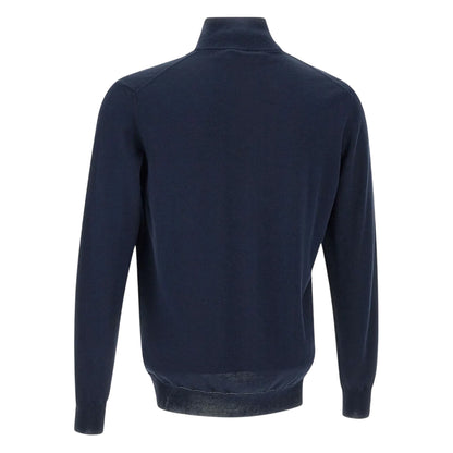 Dark Blue - Back - Boss Mens Balonso Knitted Cardigan