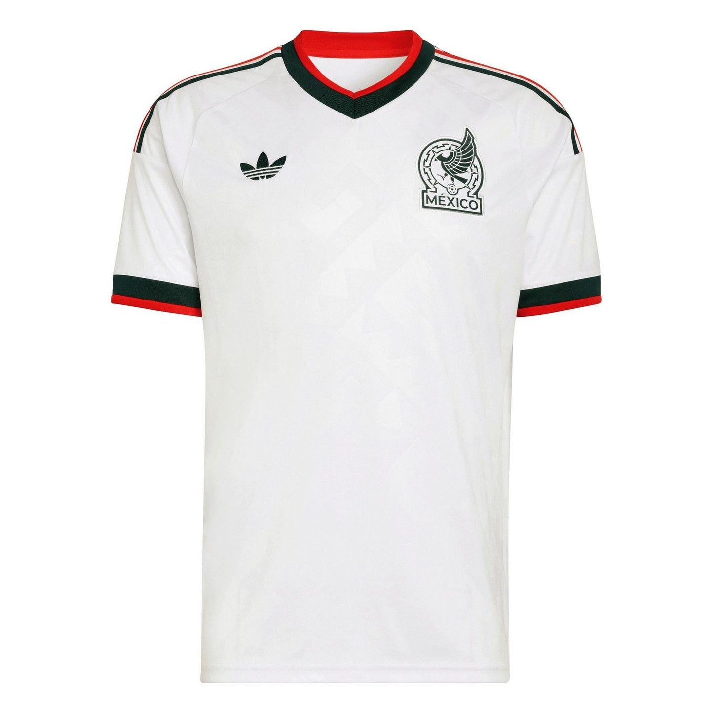 White-Green - Front - Adidas Mens 2026 Mexico Away Shirt