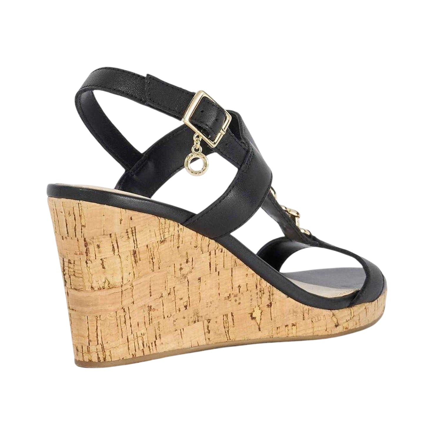 Black - Back - Dune London Womens-Ladies Kasslie Wedge Sandals